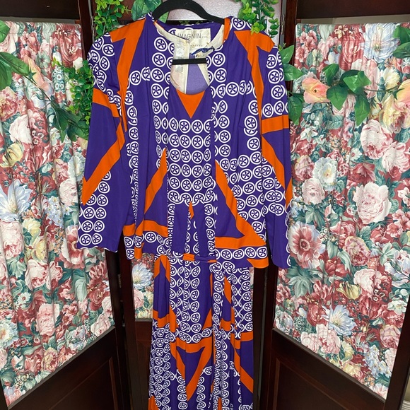 1970s printed jumpsuit set - Picture 3 of 4